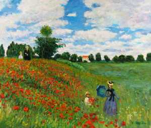 Red Poppies at Argenteuil, Claude Monet